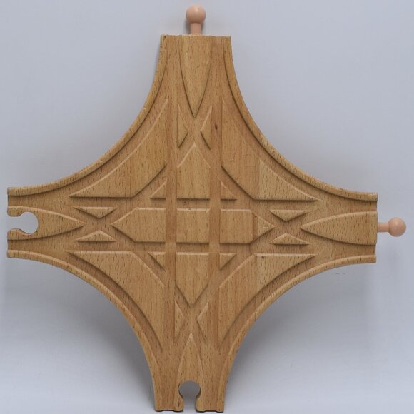 LARGE STAR  2 Females 2 Males Connectors Wooden Train Tracks Junction Compatible - Picture 2 of 8